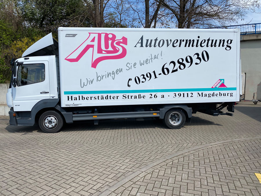T5 Mercedes Atego LKW Umzugswagen mieten - Alis Autovermietung