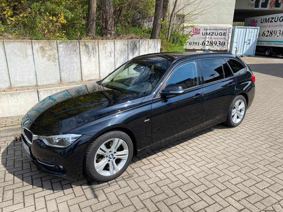 Mietwagen schwarzer 3er BMW Touring - Alis Autovermietung